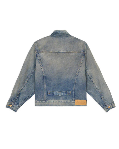14.75OZ DENIM TRUCKER JACKET - WASHED INDIGO 2
