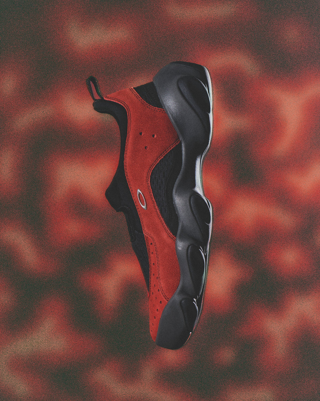 OAKLEY FACTORY TEAM SUEDE FLESH SANDAL - LAVA / BLACK 7