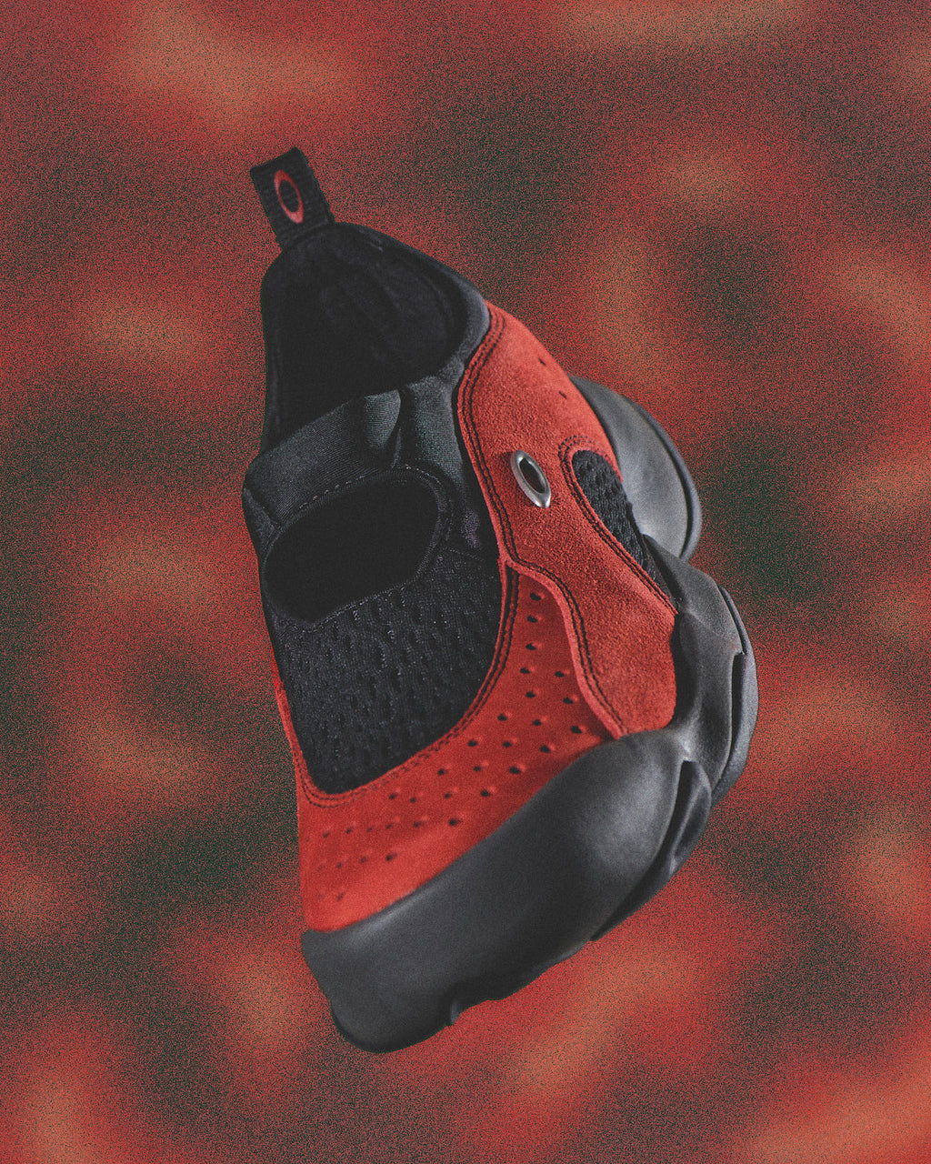 OAKLEY FACTORY TEAM SUEDE FLESH SANDAL - LAVA / BLACK 6