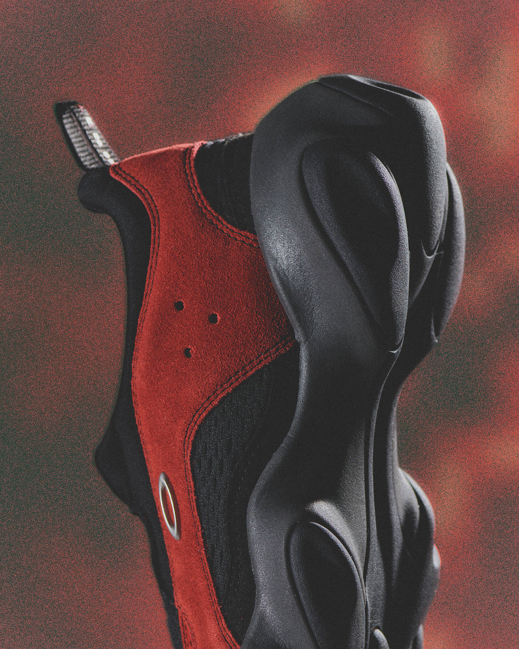 OAKLEY FACTORY TEAM SUEDE FLESH SANDAL - LAVA / BLACK 8