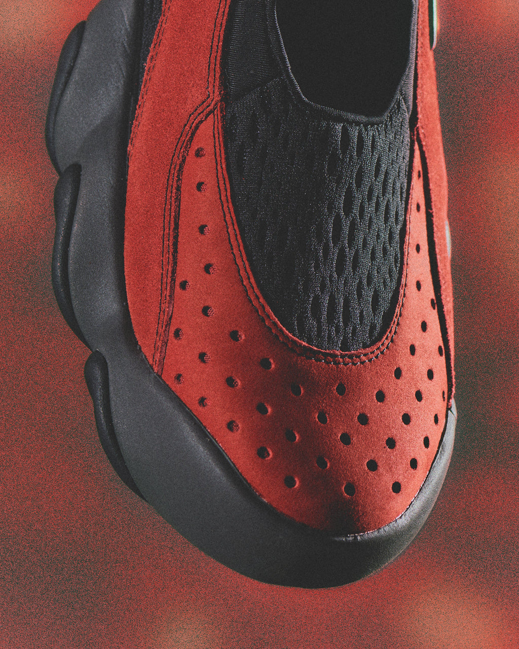 OAKLEY FACTORY TEAM SUEDE FLESH SANDAL - LAVA / BLACK 9