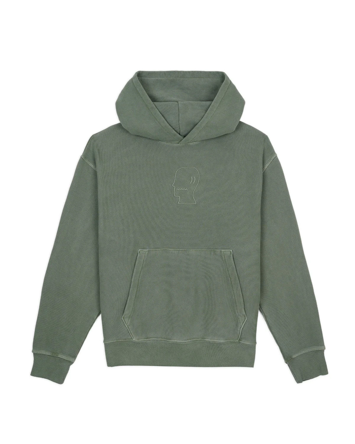 3D EMBROIDERED LOGOHEAD GARMENT DYED HOODIE - IVY 1
