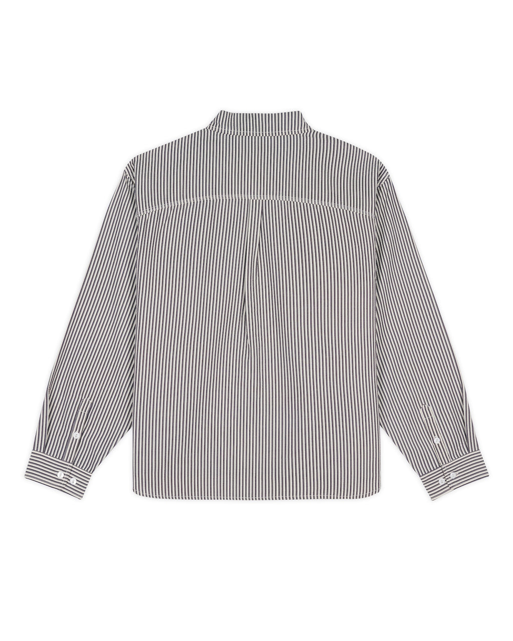 ANGEL STRIPED HALF ZIP WORK SHIRT - NATURAL 6