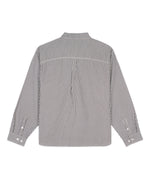 ANGEL STRIPED HALF ZIP WORK SHIRT - NATURAL 6