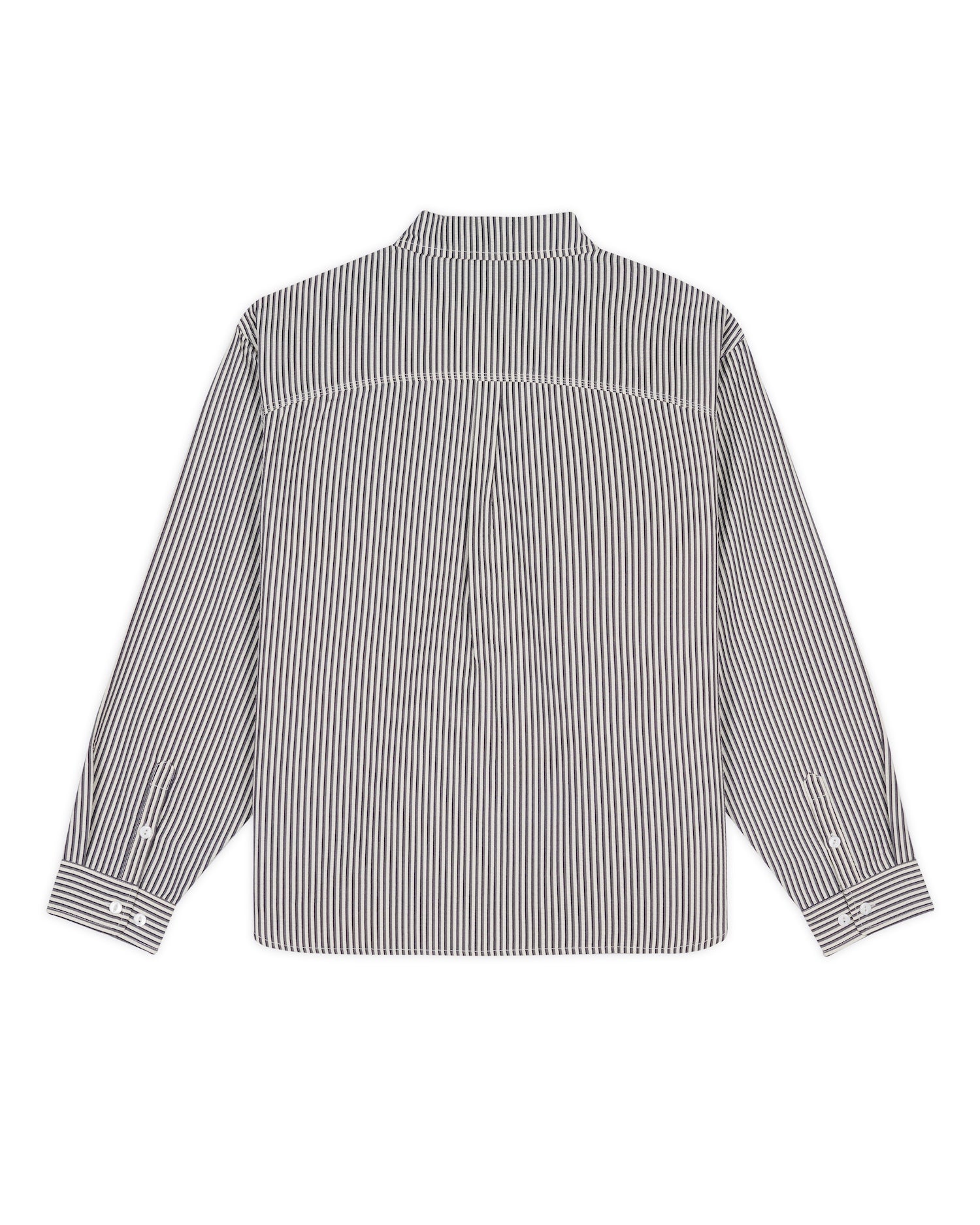 ANGEL STRIPED HALF ZIP WORK SHIRT - NATURAL 6