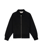 COLLEGIATE MERCERIZED TRACK JACKET - BLACK 1