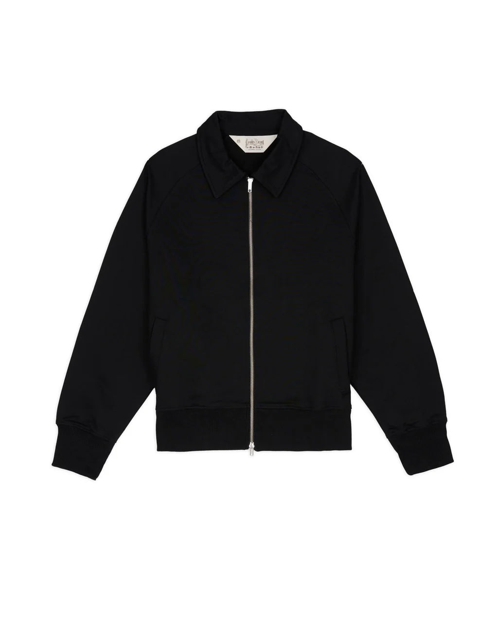 COLLEGIATE MERCERIZED TRACK JACKET - BLACK 1
