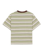 LOOPED STRIPE T-SHIRT - GREEN MULTI 4