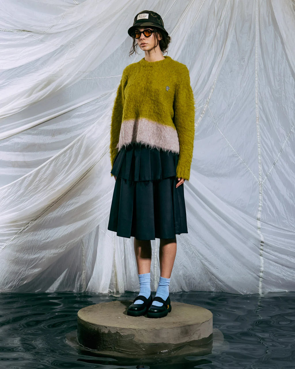 PLEATED SKIRT - MIDNIGHT BLUE 4
