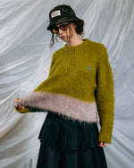 SUPER HAIRY BOXY KNIT SWEATER - LIME 3