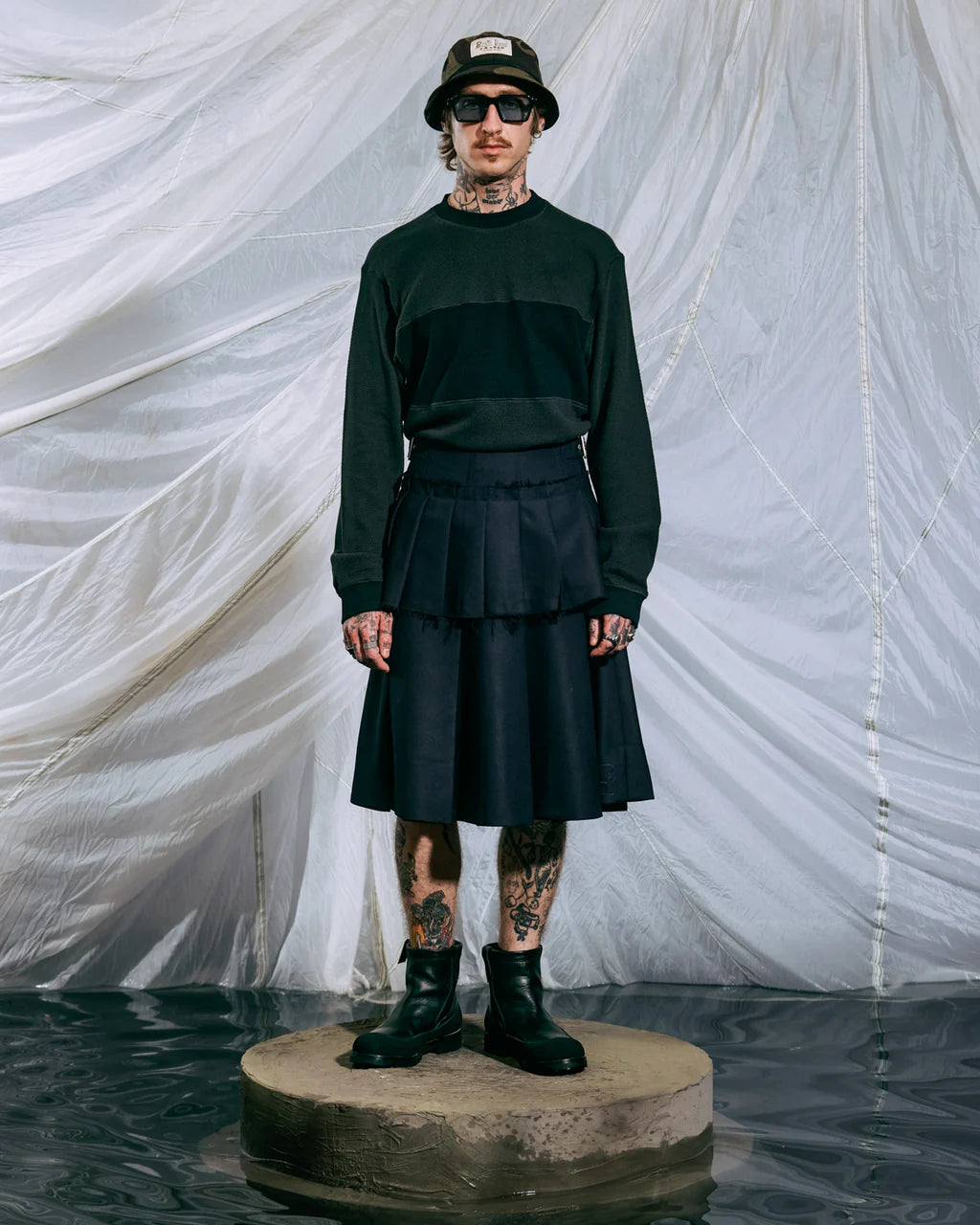 PLEATED SKIRT - MIDNIGHT BLUE 5