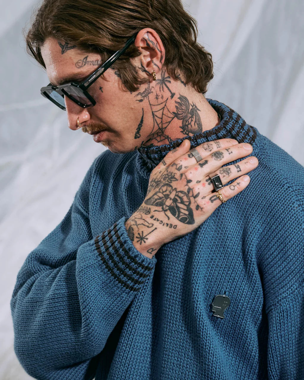 TURTLE NECK SWEATER - BLUE 3