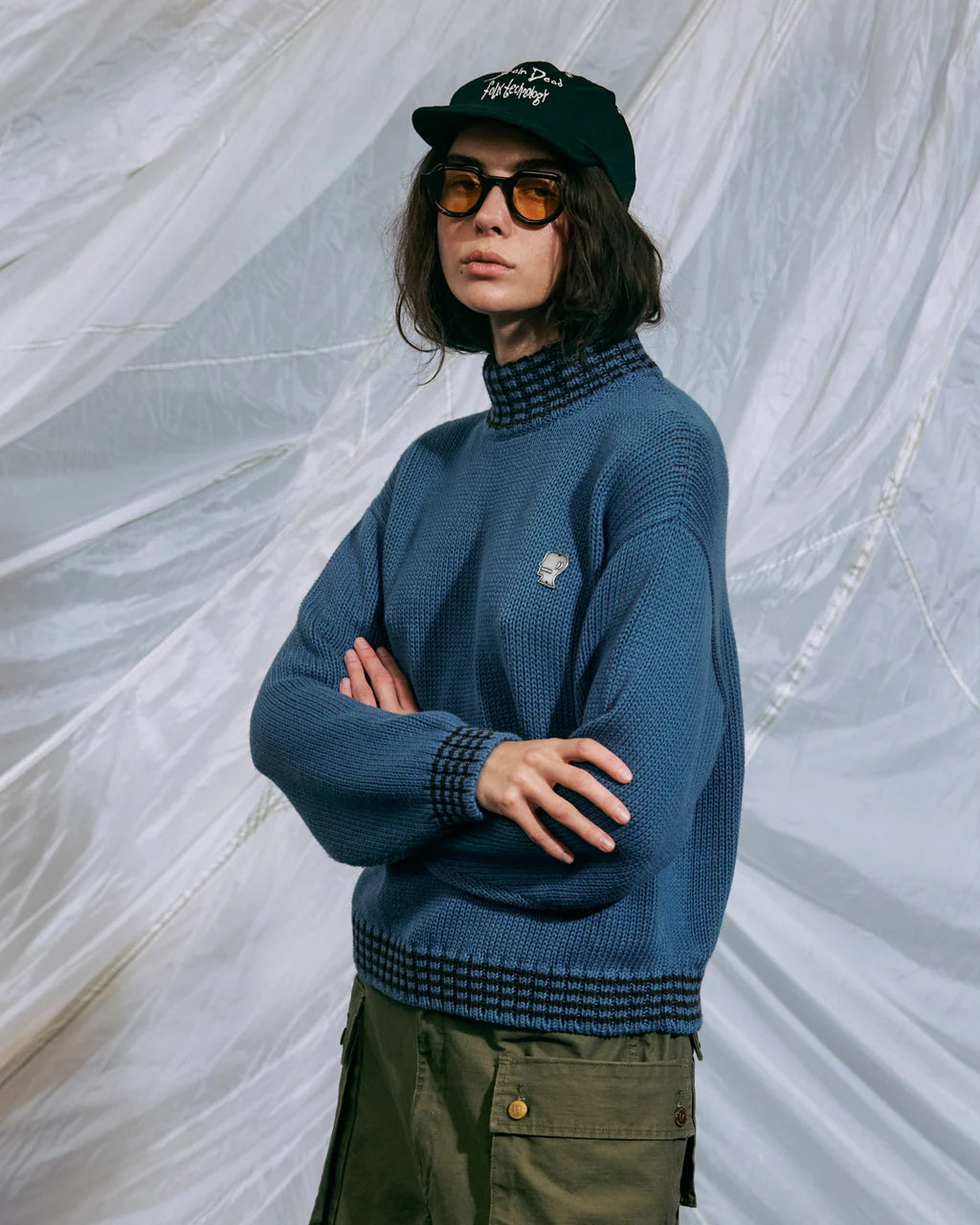 TURTLE NECK SWEATER - BLUE 4