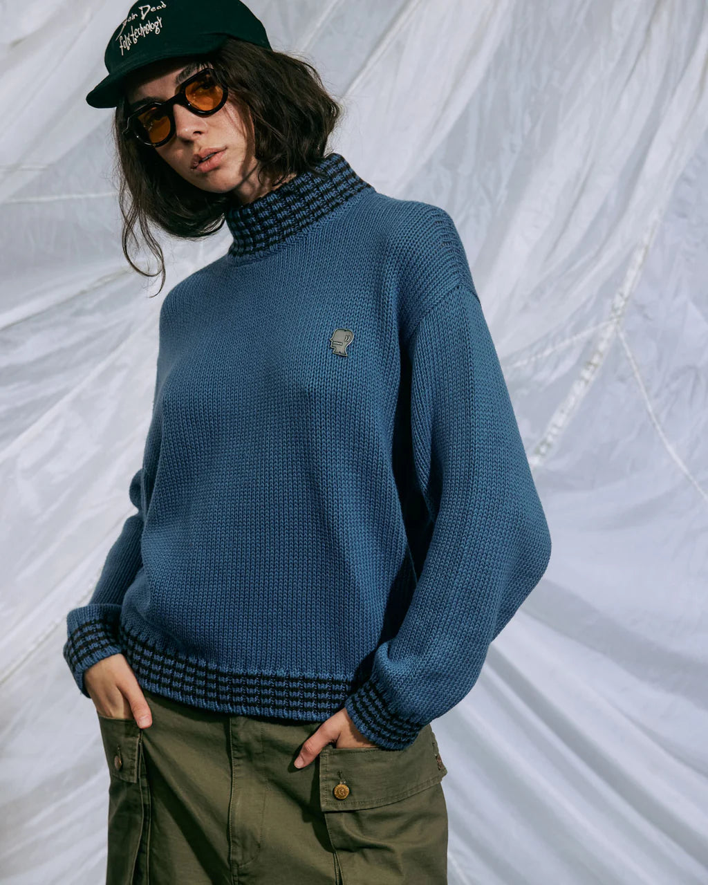 TURTLE NECK SWEATER - BLUE 5