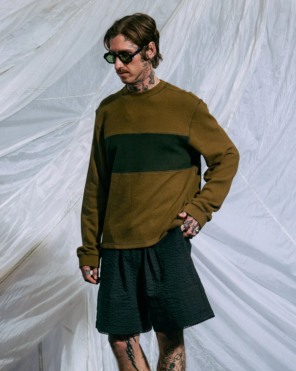 THERMAL LONG SLEEVE TEE - OLIVE 2