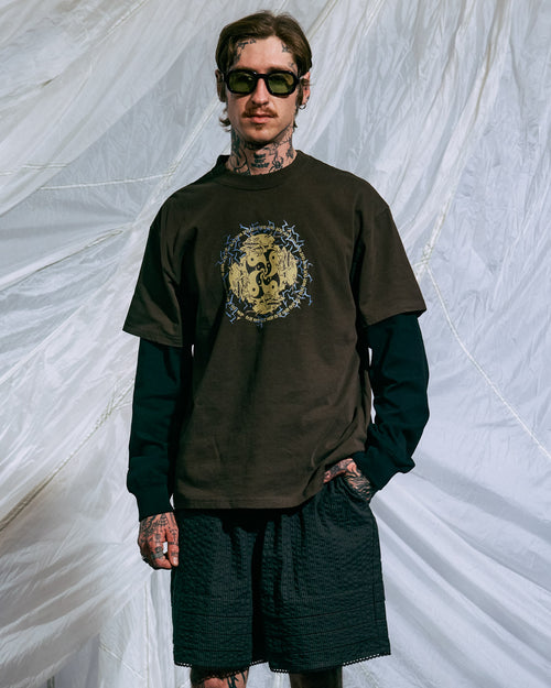 YING YANG RUN T-SHIRT - BROWN 2