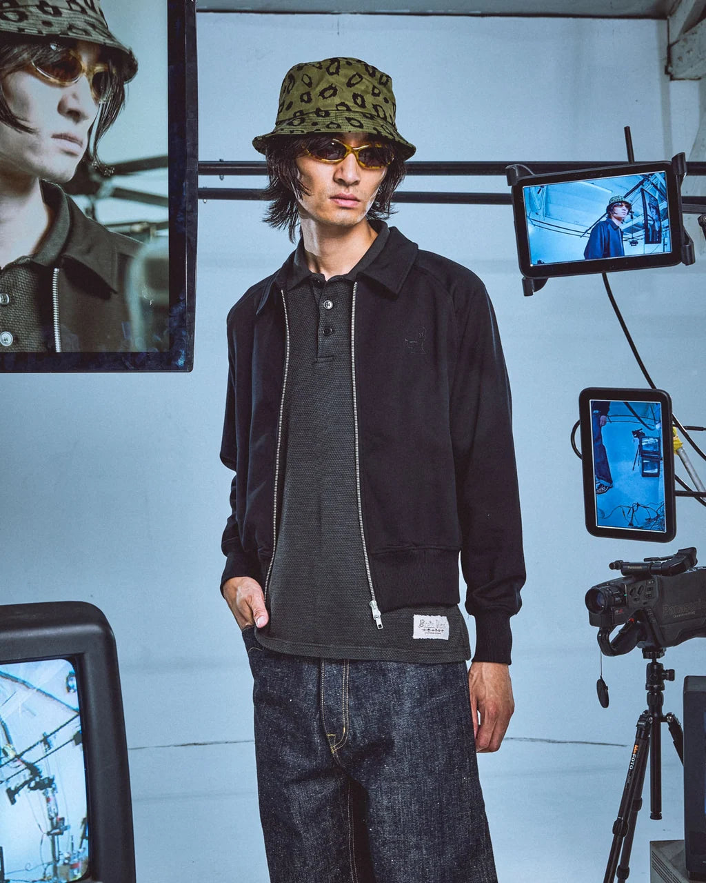 COLLEGIATE MERCERIZED TRACK JACKET - BLACK 3