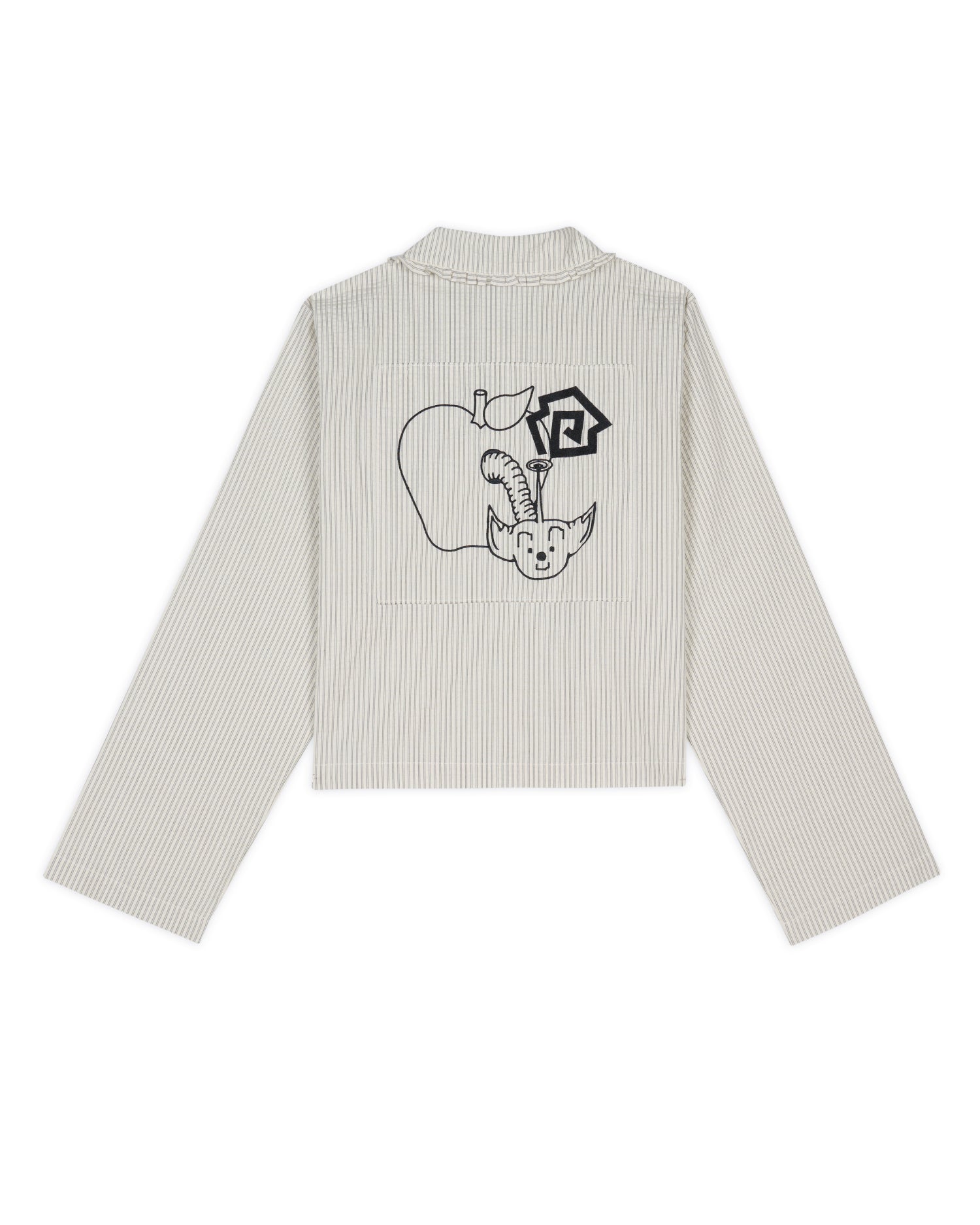 BAD APPLE BUTTON UP SHIRT - NATURAL 5