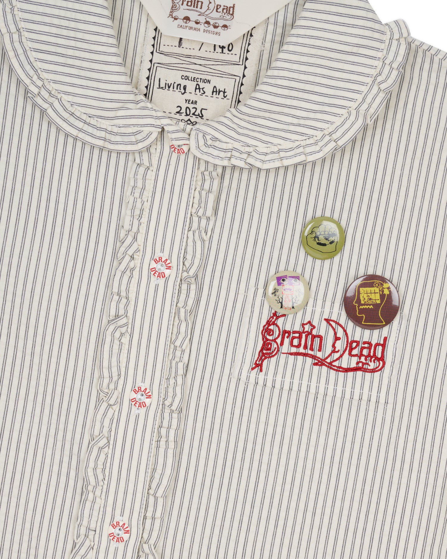 BAD APPLE BUTTON UP SHIRT - NATURAL 7