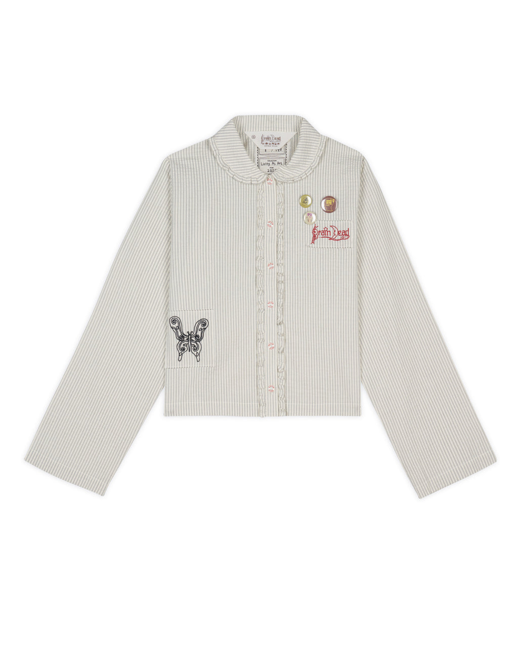 BAD APPLE BUTTON UP SHIRT - NATURAL