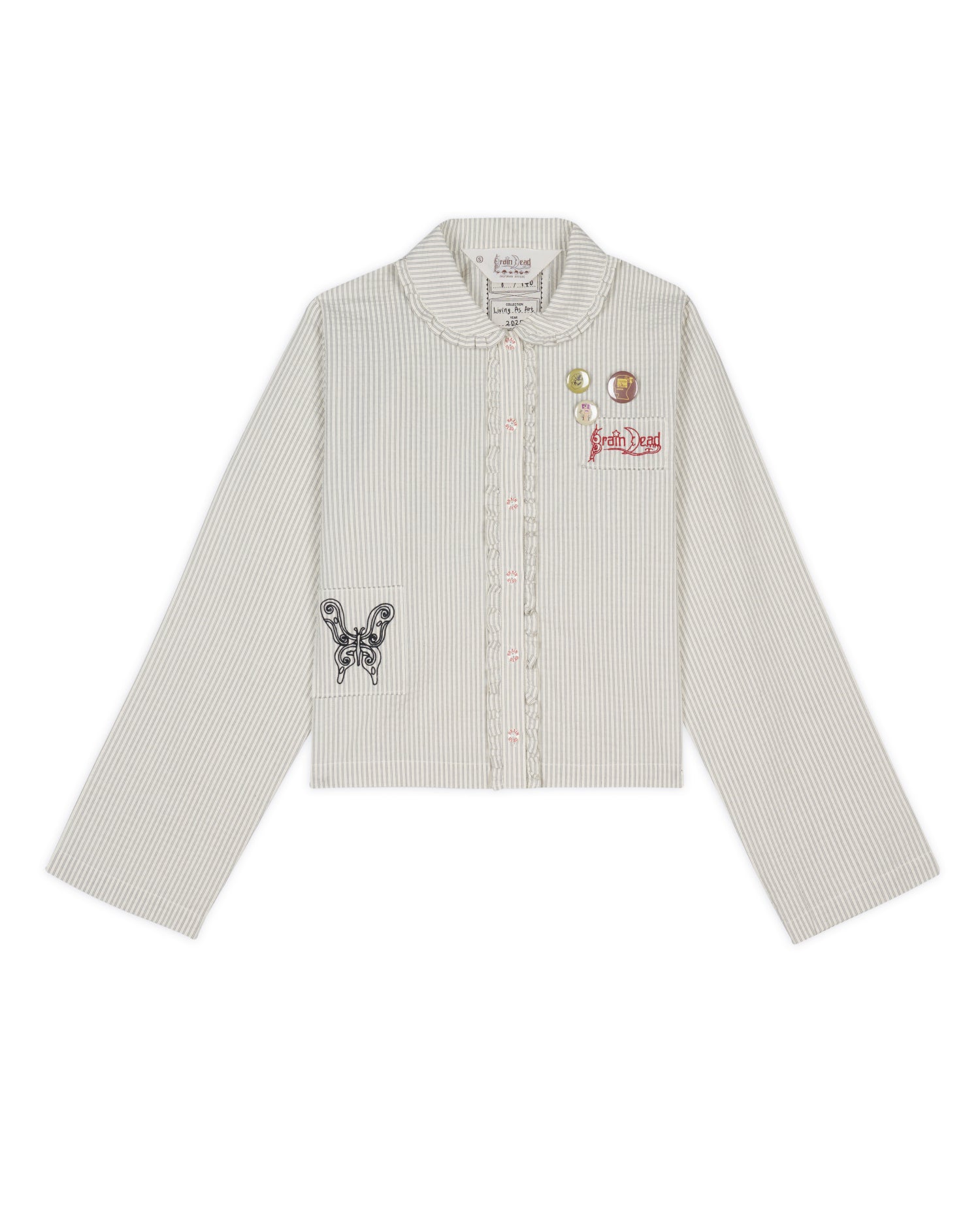 BAD APPLE BUTTON UP SHIRT - NATURAL 1