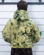 BLEACH DYED DIMENSION PUFFER JACKET - OLIVE 4