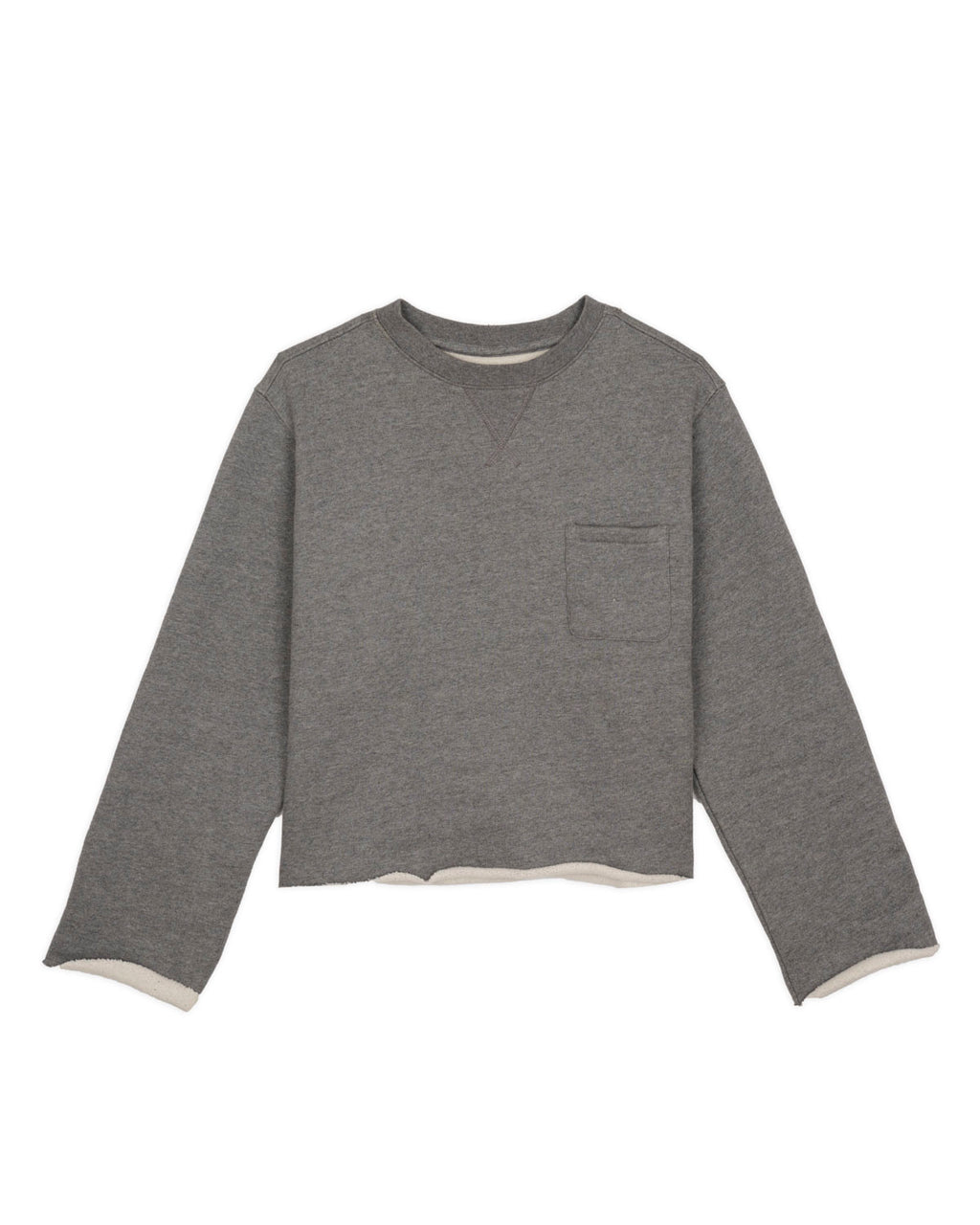 BOXY FRENCH TERRY SWEATSHIRT - HEATHER GREY