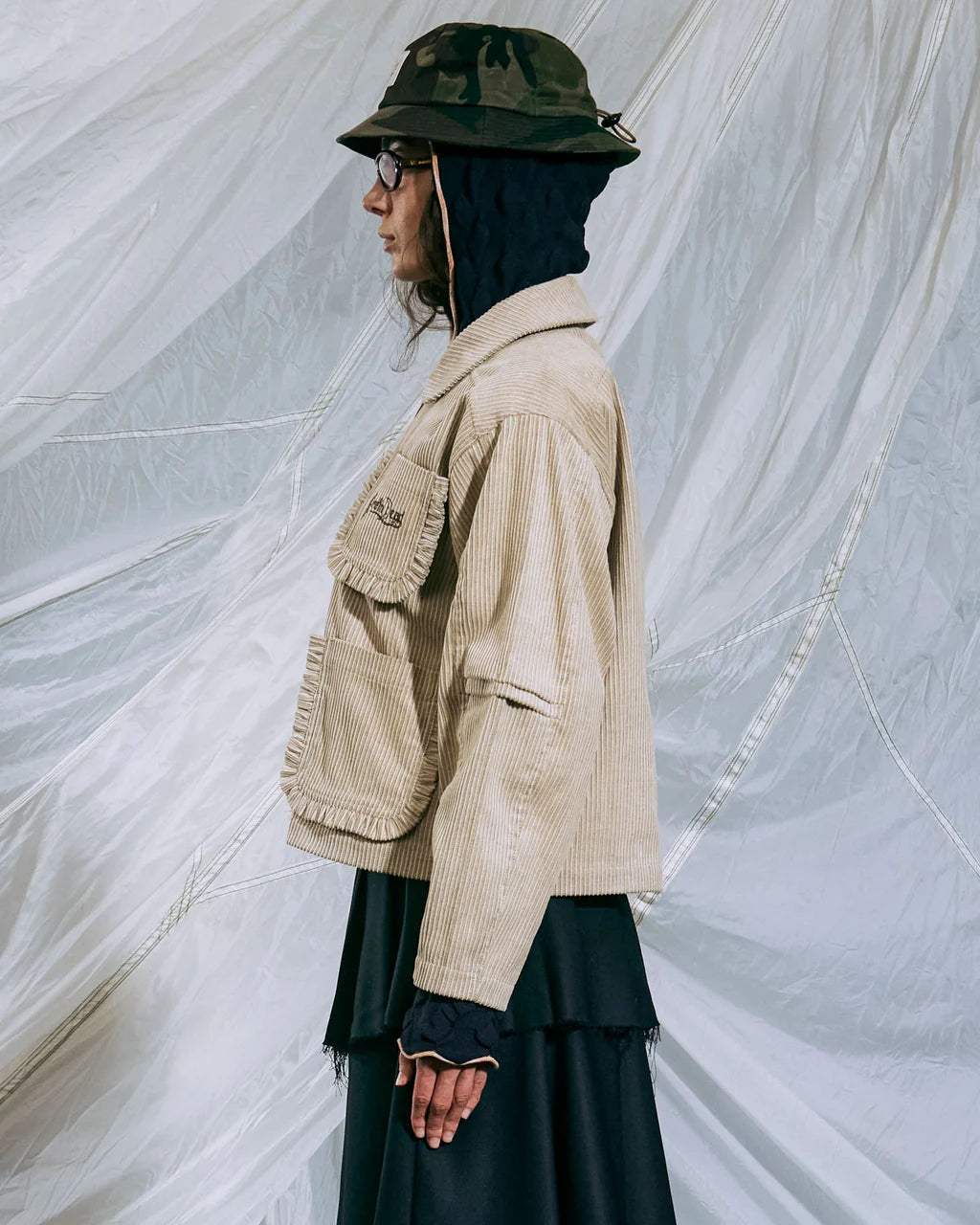 BOXY RUFFLE JACKET - NATURAL 5