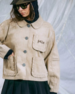 BOXY RUFFLE JACKET - NATURAL 3