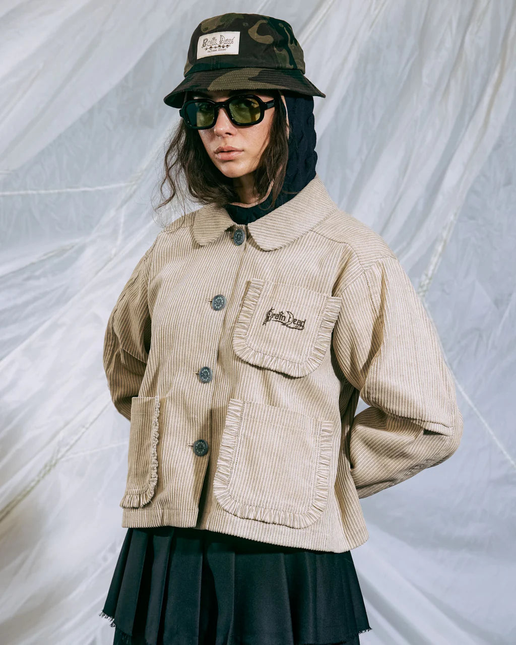 BOXY RUFFLE JACKET - NATURAL 6