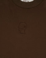BOXY THERMAL MOCK NECK T-SHIRT - BROWN 7