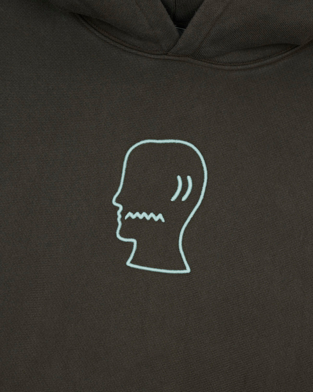 3D EMBROIDERED LOGOHEAD GARMENT DYED HOODIE - BROWN 3
