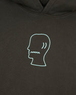 3D EMBROIDERED LOGOHEAD GARMENT DYED HOODIE - BROWN 3