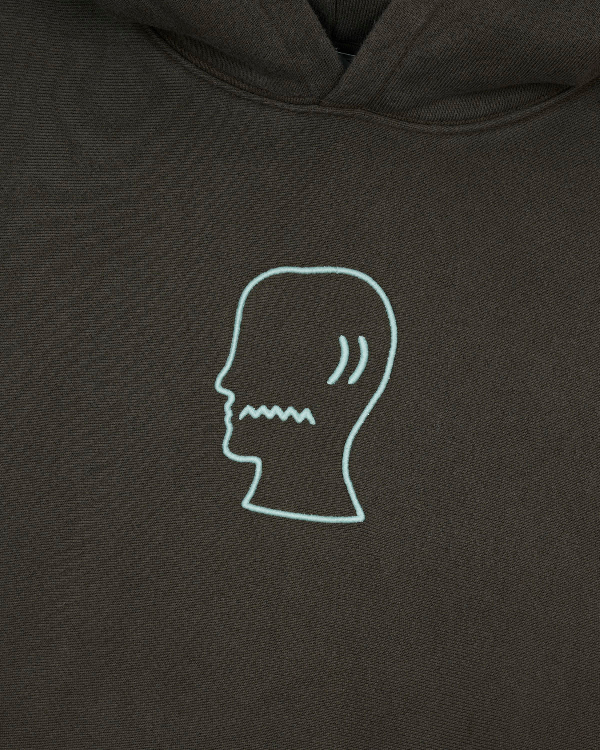 3D EMBROIDERED LOGOHEAD GARMENT DYED HOODIE - BROWN 3