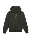 3D EMBROIDERED LOGOHEAD GARMENT DYED HOODIE - BROWN