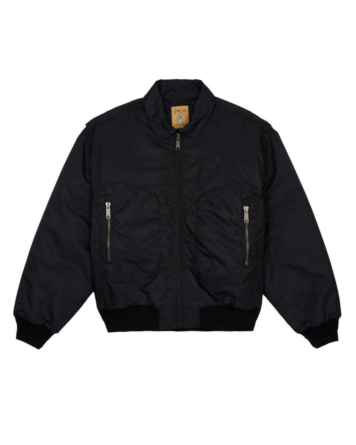 EMBROIDERED 3D FLIGHT JACKET - BLACK 1
