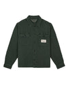 WAFFLE BUTTON FRONT SHIRT - DARK GREEN