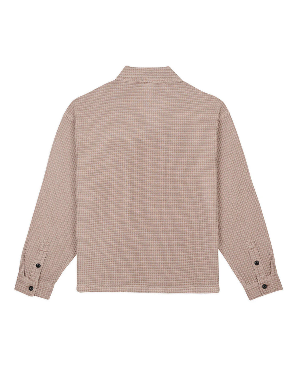 WAFFLE BUTTON FRONT SHIRT - SAND 2