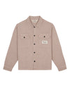 WAFFLE BUTTON FRONT SHIRT - SAND