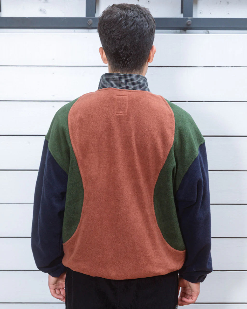 BRAIN DEAD EQUIPMENT RIPSTOP PULLOVER FLEECE JACKET - NAVY 4