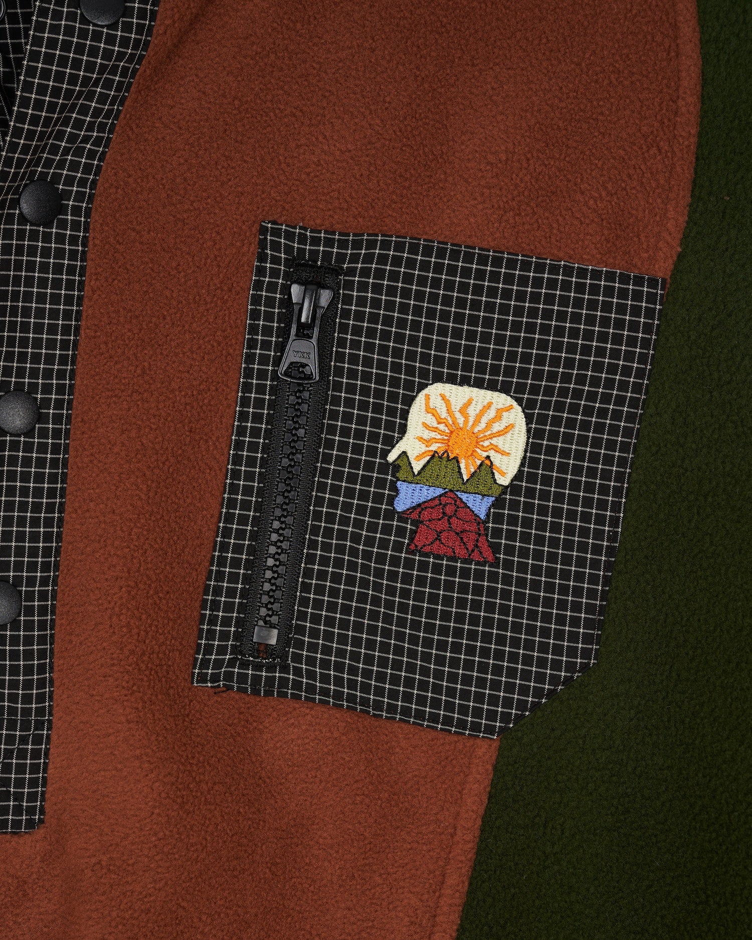 BRAIN DEAD EQUIPMENT RIPSTOP PULLOVER FLEECE JACKET - NAVY 10