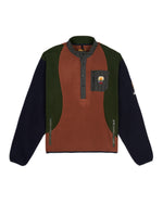 BRAIN DEAD EQUIPMENT RIPSTOP PULLOVER FLEECE JACKET - NAVY 1