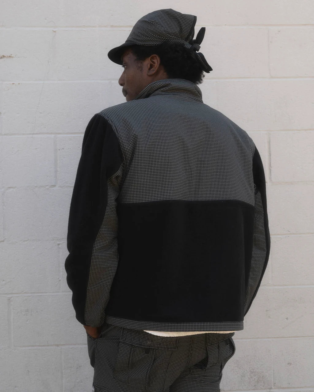 EQUIPMENT RIPSTOP ZIP FLEECE JACKET - BLACK 4