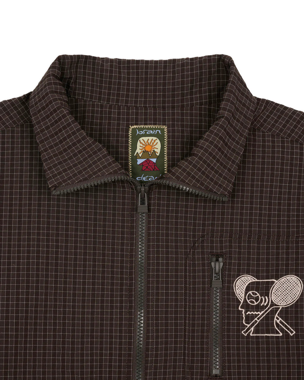 BRAIN DEAD EQUIPMENT TENNIS ZIP JACKET - BLACK 6