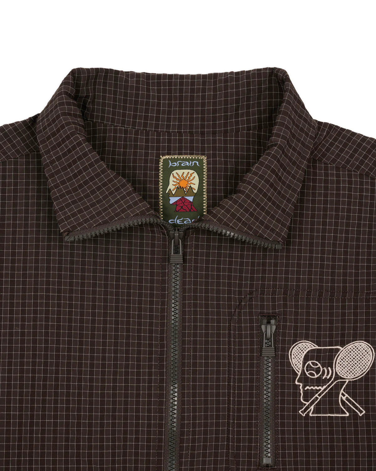 BRAIN DEAD EQUIPMENT TENNIS ZIP JACKET - BLACK 6