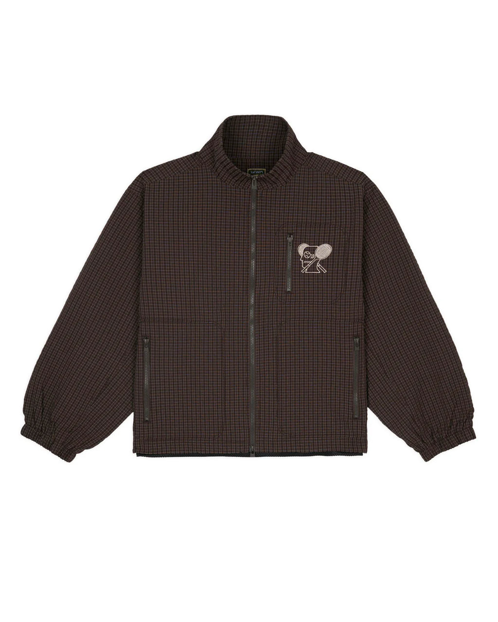 BRAIN DEAD EQUIPMENT TENNIS ZIP JACKET - BLACK