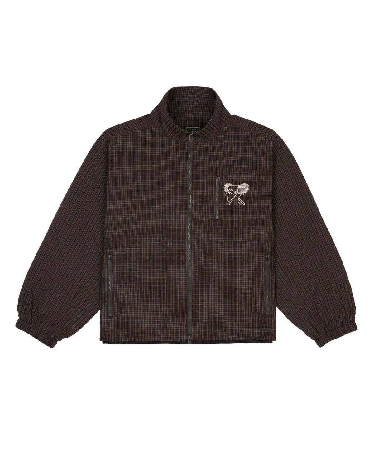 BRAIN DEAD EQUIPMENT TENNIS ZIP JACKET - BLACK 1