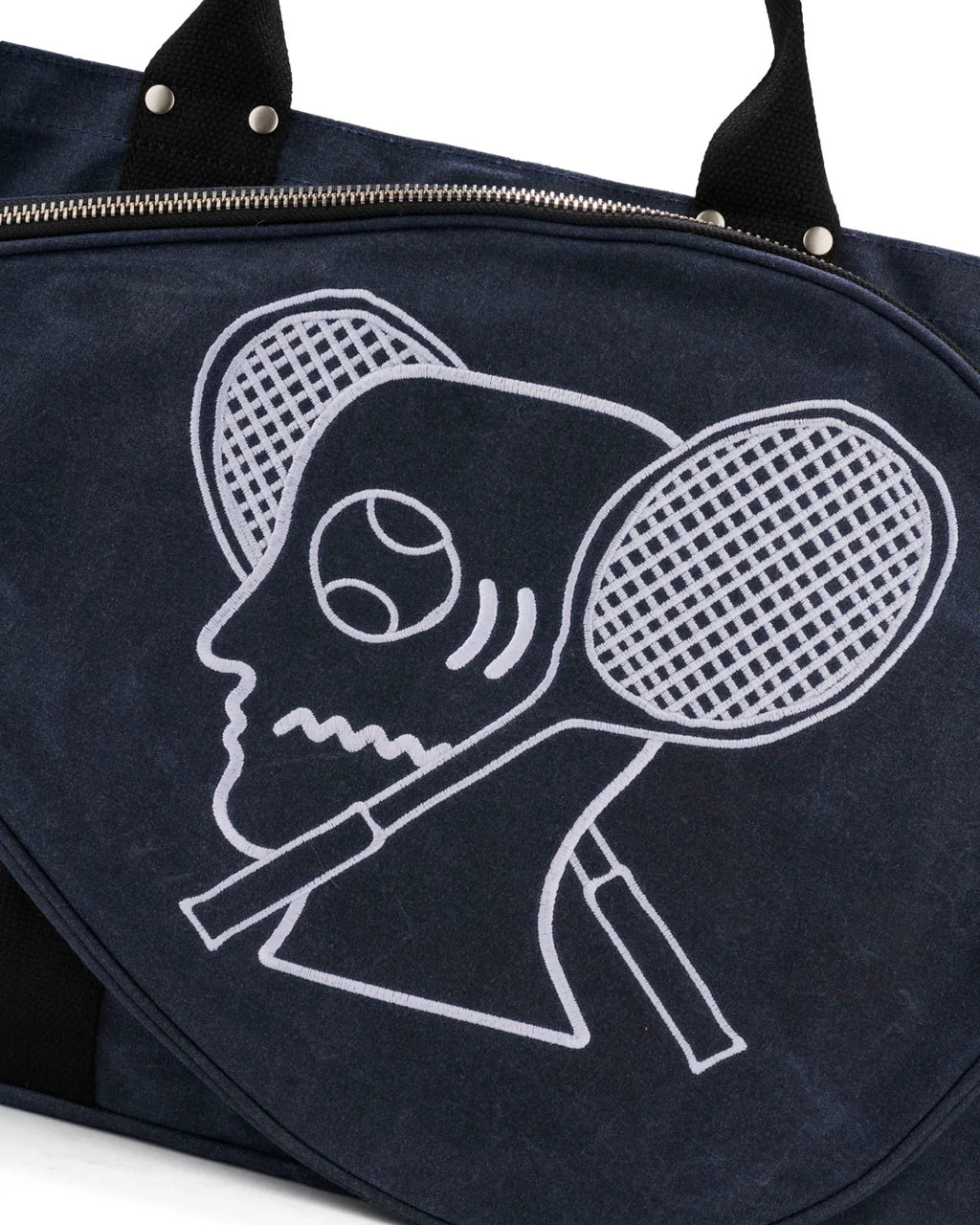 BRAIN DEAD EQUIPMENT WAXED CANVAS TENNIS TOTE - NAVY 3