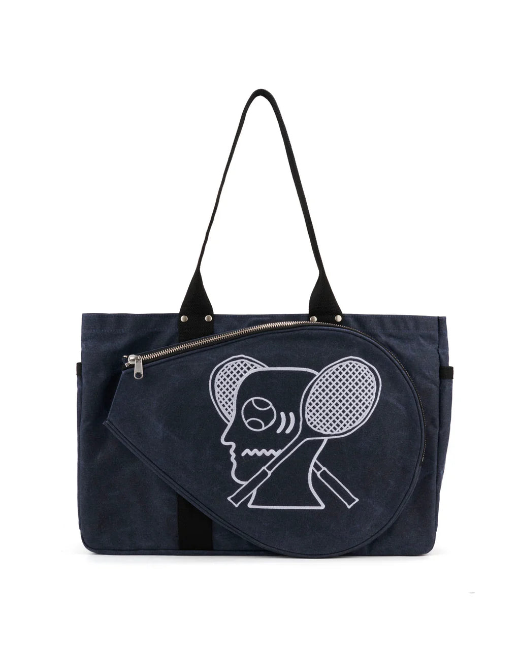 BRAIN DEAD EQUIPMENT WAXED CANVAS TENNIS TOTE - NAVY 4