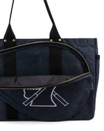 BRAIN DEAD EQUIPMENT WAXED CANVAS TENNIS TOTE - NAVY 5